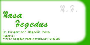 masa hegedus business card